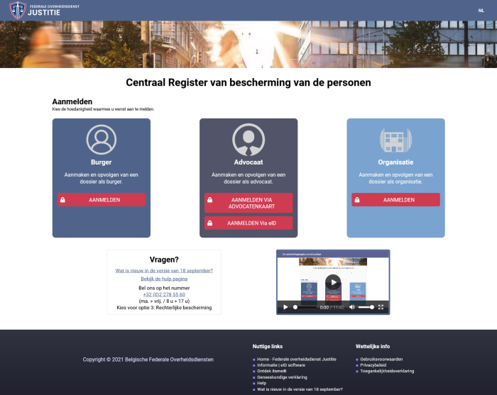 Screenshot CRBP Rechterlijke Bescherming