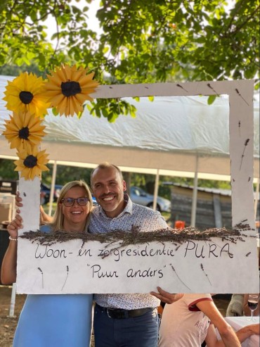 Fabian met zijn vrouw Clair op de jaarlijkse BBQ